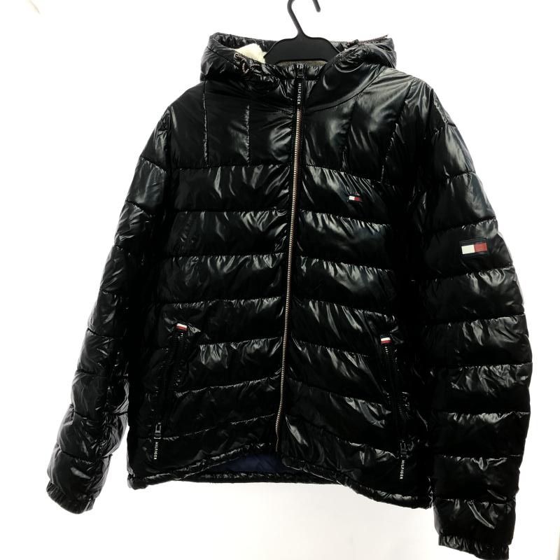 【中古】TOMMY HILFIGER 中綿ダウンジャケット XL ブラック 150AN214 トミーヒルフィガー[66]
