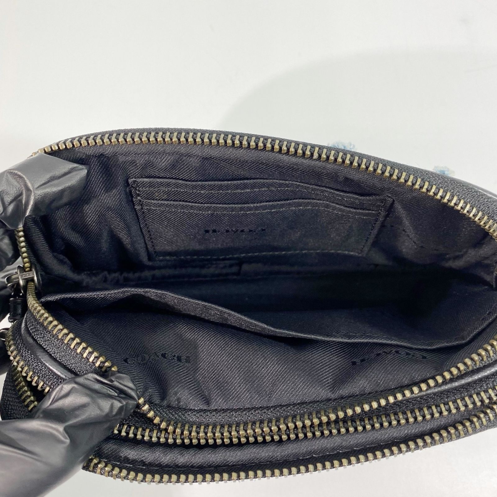 美品 COACH コーチ デニム パッチワーク 2way ショルダー バッグ
