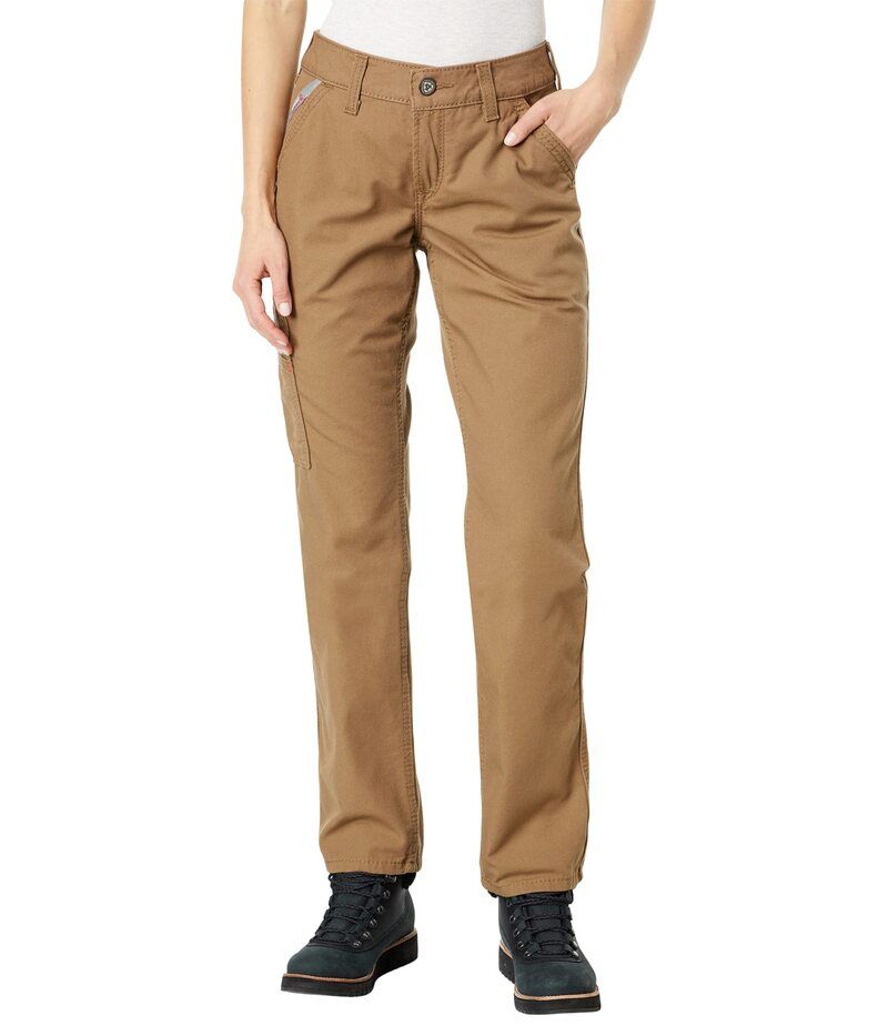 アリアト レディース ボトムス カジュアルパンツ ストレート Ariat FR Stretch Duralight Canvas Stackable Straight Leg Pants Field