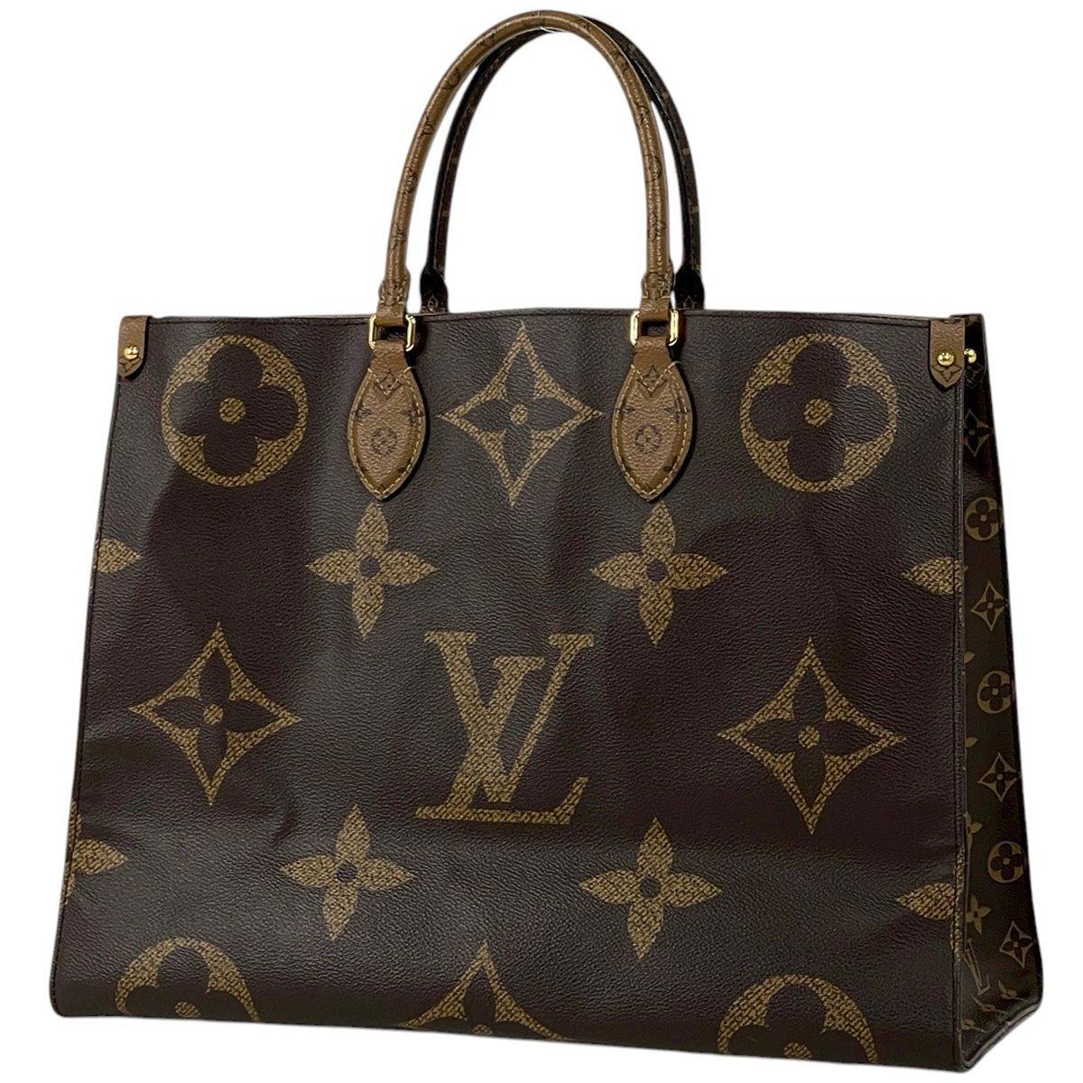 ルイ・ヴィトン Louis Vuitton オンザゴーGM 2WAY ショルダーバッグ モノグラムジャイアント トートバッグ モノグラムリバース ブラウン M45320 レディース 【中古】 164,000円