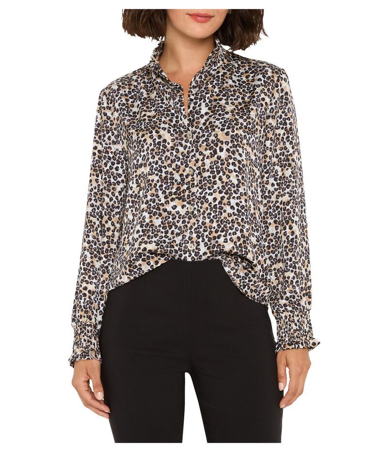 ニックプラスゾーイ レディース トップス シャツ プチ NICZOE Petite Littleopard Top Neutral Multi マルチカラー