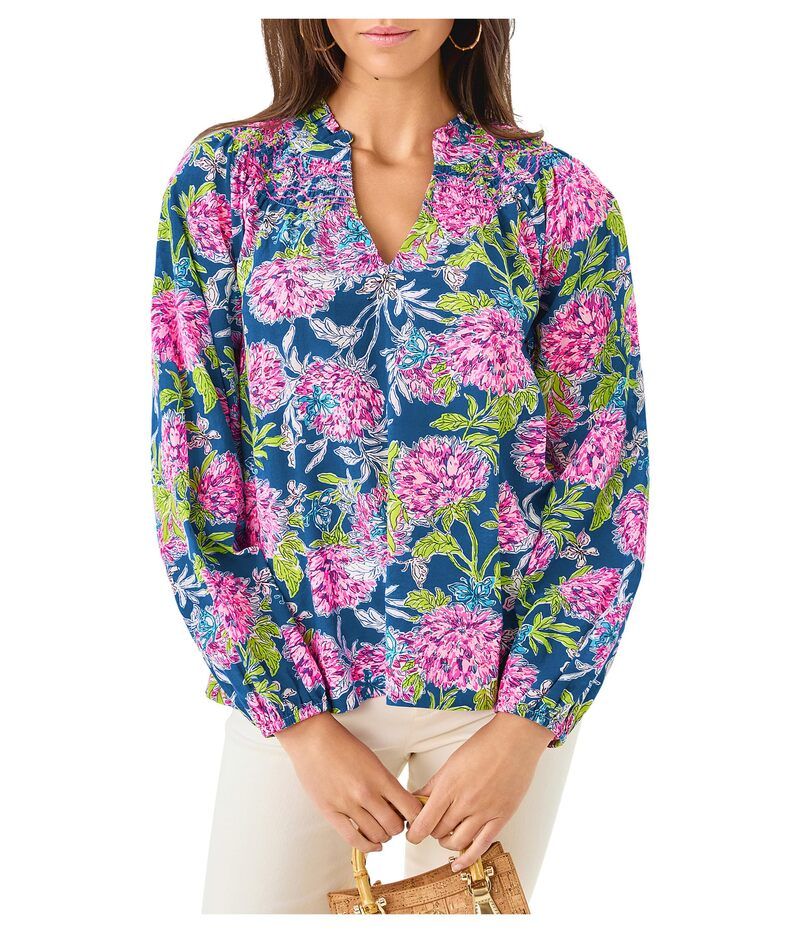 リリーピュリッツァー レディース トップス シャツ Lilly Pulitzer Lourdes Long Sleeve Top Multi Dahlia Li マルチカラー