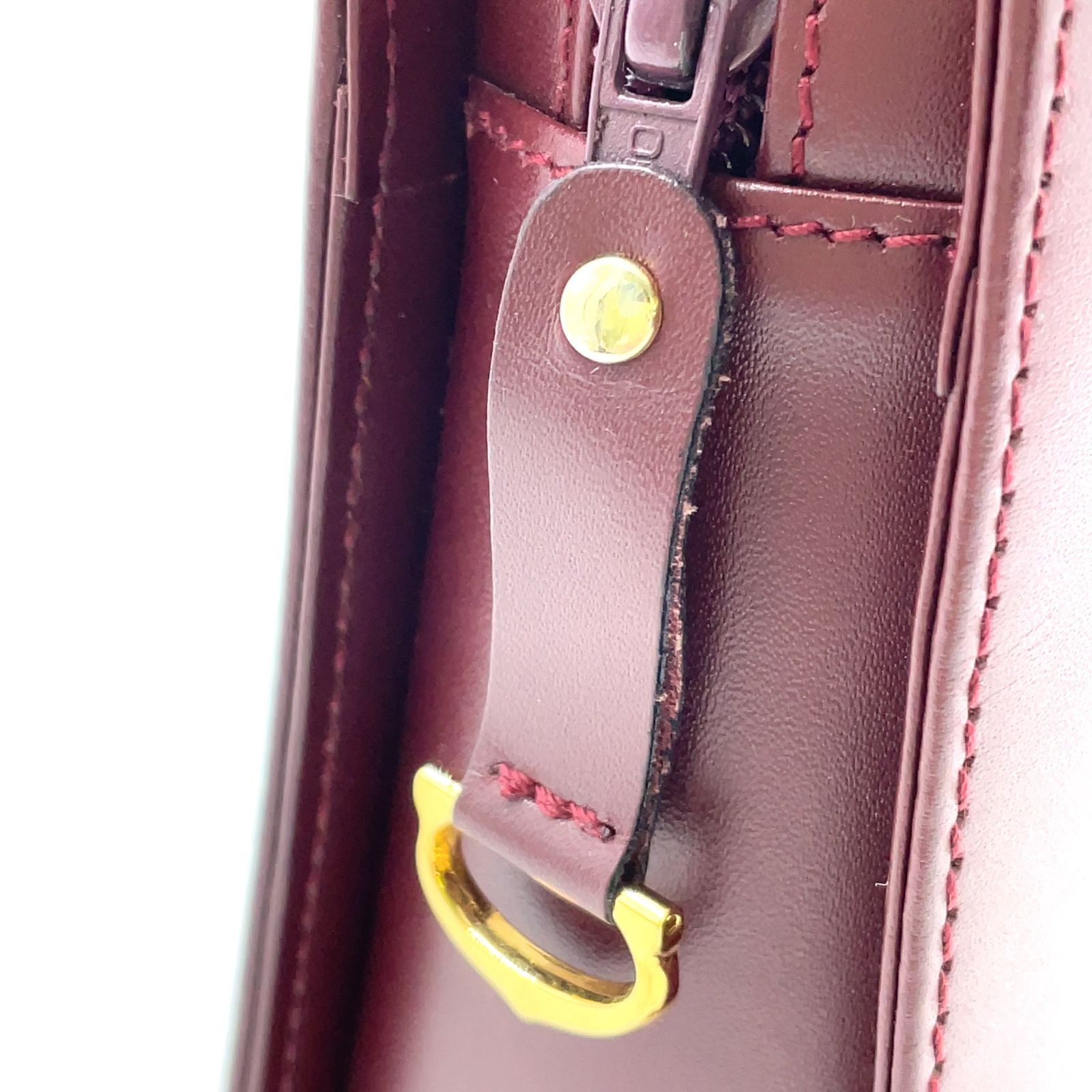 新着】Cartier マスト ドゥ カルティエ カーフスキン ボルドー