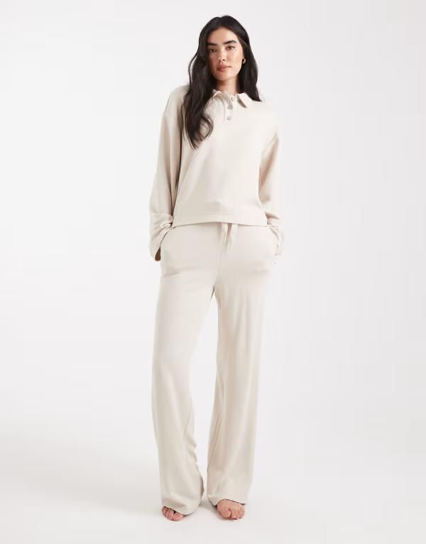 ヴェロモーダ レディース ボトムス カジュアルパンツ ワイドレッグ パンツ スウェットパンツ Vero Moda super soft tie waist wide leg sweatpants in