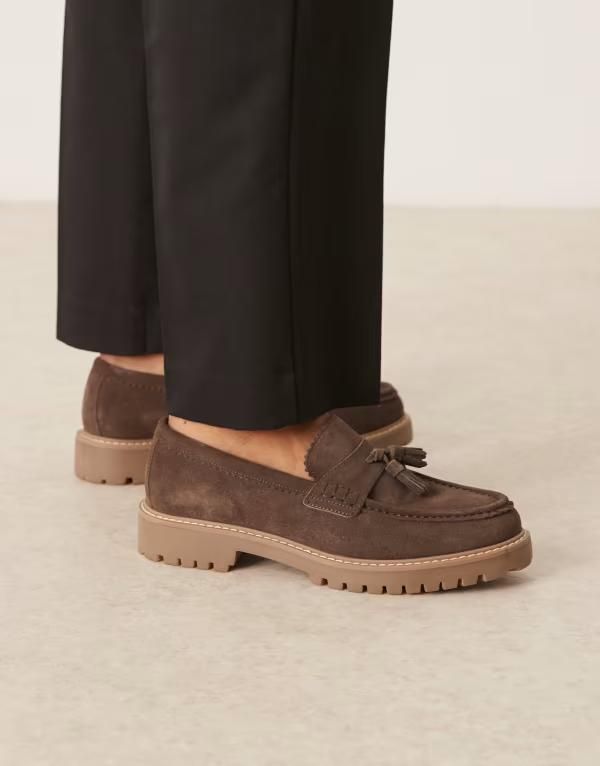 ウォークロンドン メンズ シューズ スリッポン・ローファー スエード ローファー Walk London Sean tassel loafers suede Brown ブラウン