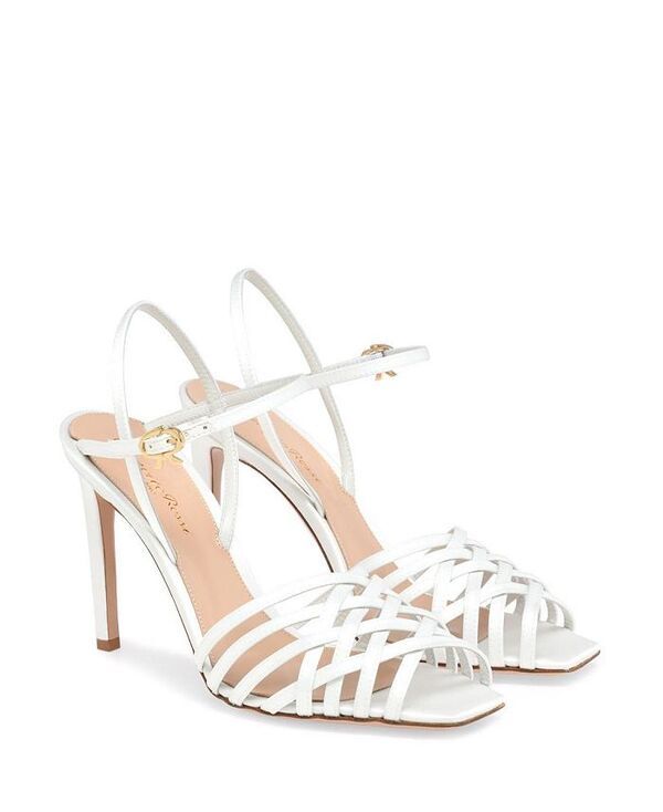 ジャンヴィト ロッシ レディース シューズ サンダル Gianvito Rossi Womens Kerry Sandals White Satin and Nappa Leather ホワイト