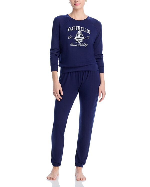 アクア レディース アウター パーカー・スウェット ジャージー AQUA Brushed Jersey Long Pajama Set Exclusive Yacht Club アクア 13,286円