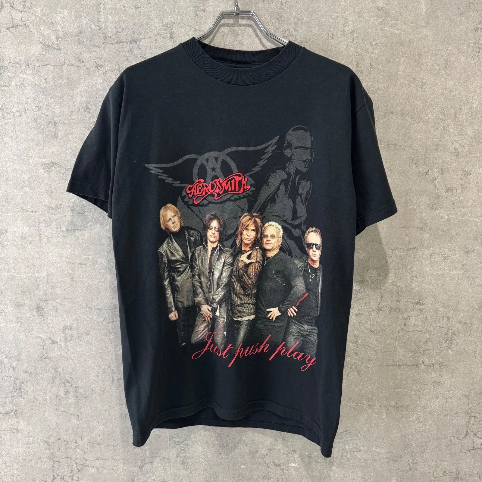 AEROSMITH SORAYAMA 空山 JUST PUSH PLAY WORLD TOUR T-shirt エアロスミス ジャストプッシュプレイ vintage 古着 バンT