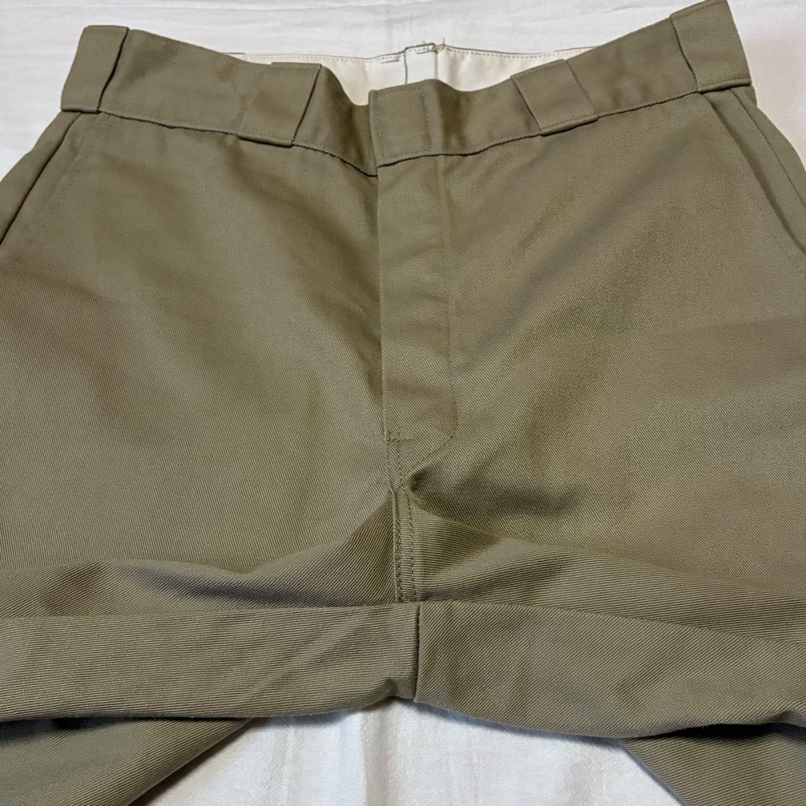 90s Dickies ディッキーズ 874 ワークパンツ 圧着タグ ベージュ USA製 talon 30×32表記