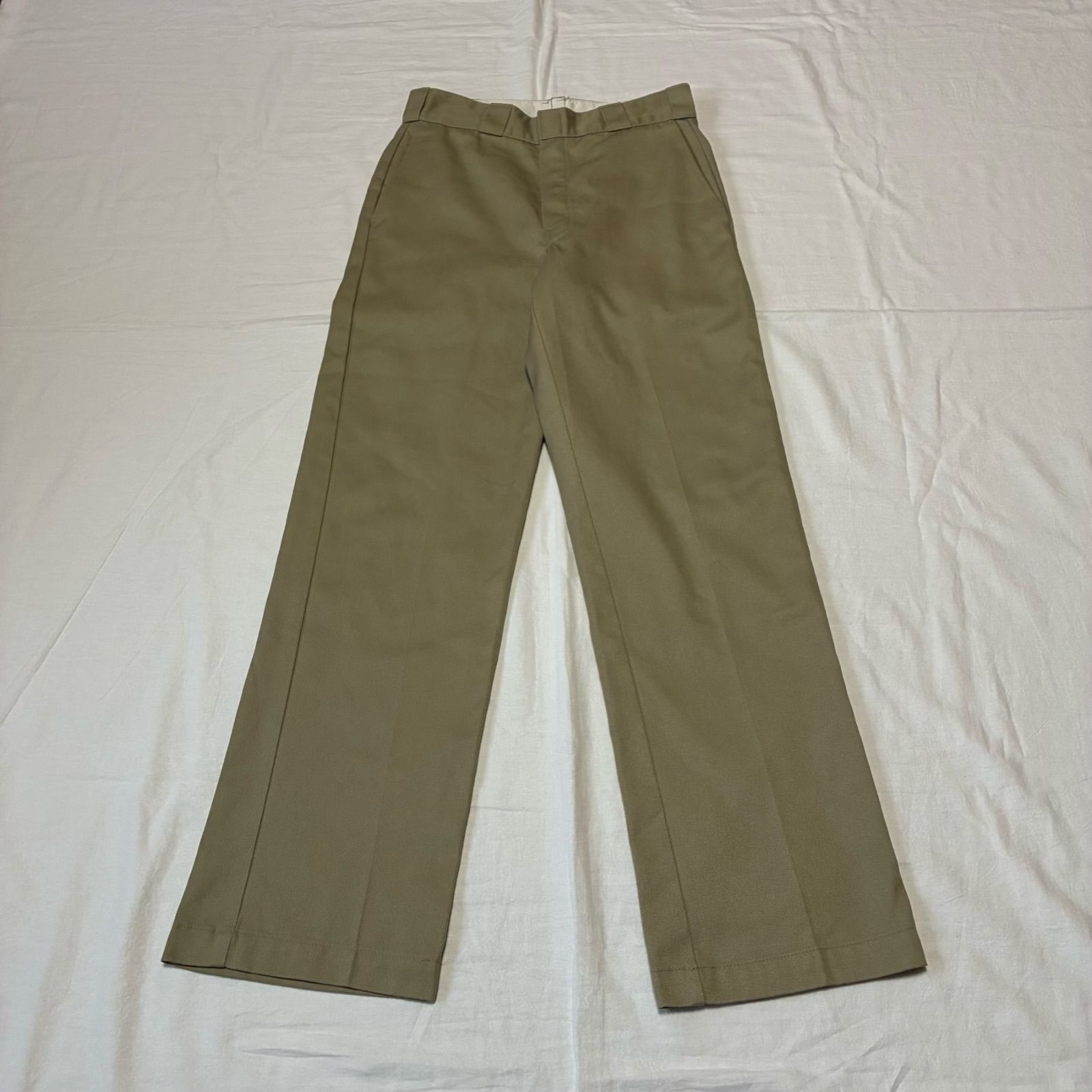 90s Dickies ディッキーズ 874 ワークパンツ 圧着タグ ベージュ USA製 talon 30×32表記