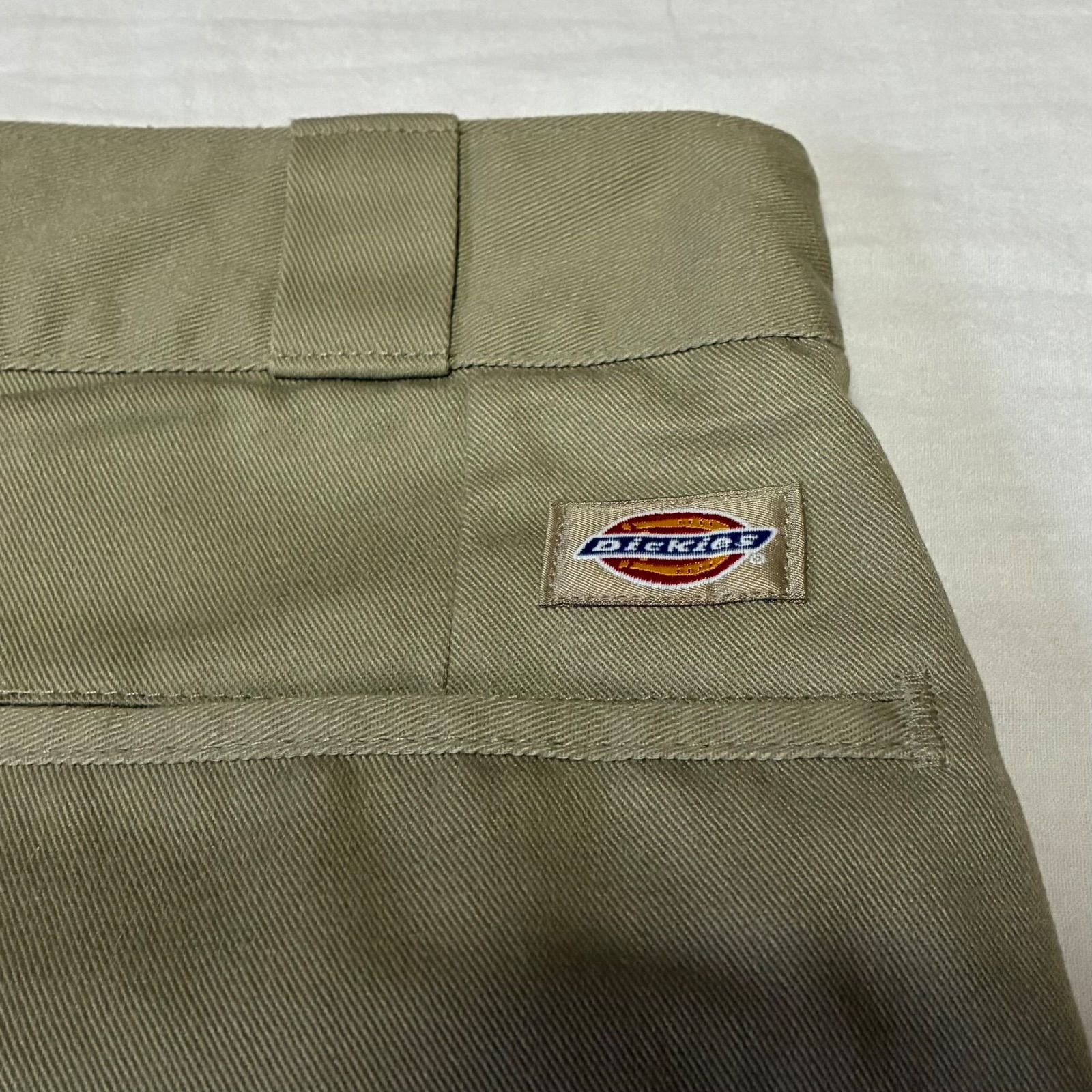 90s Dickies ディッキーズ 874 ワークパンツ 圧着タグ ベージュ USA製 talon 30×32表記