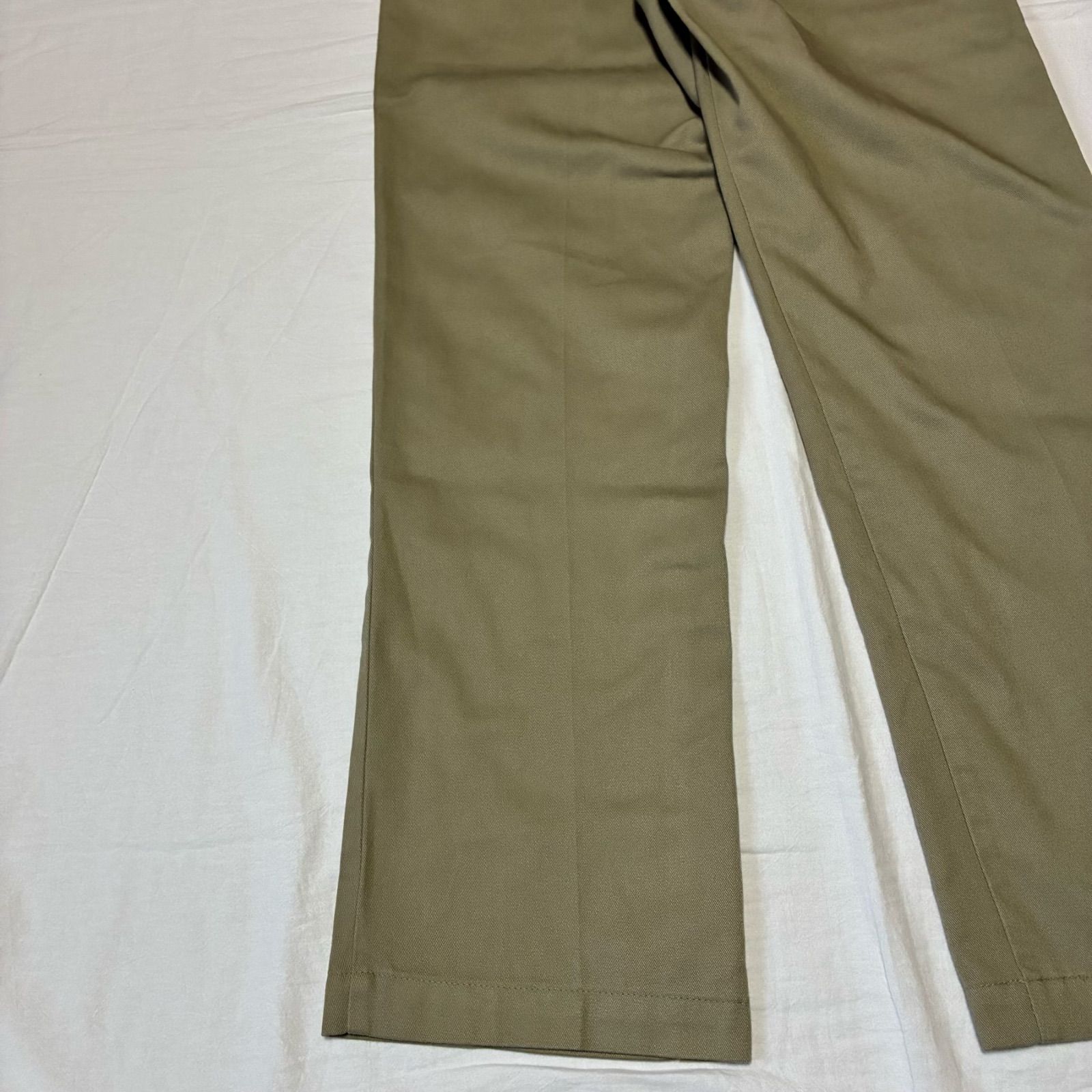 90s Dickies ディッキーズ 874 ワークパンツ 圧着タグ ベージュ USA製 talon 30×32表記