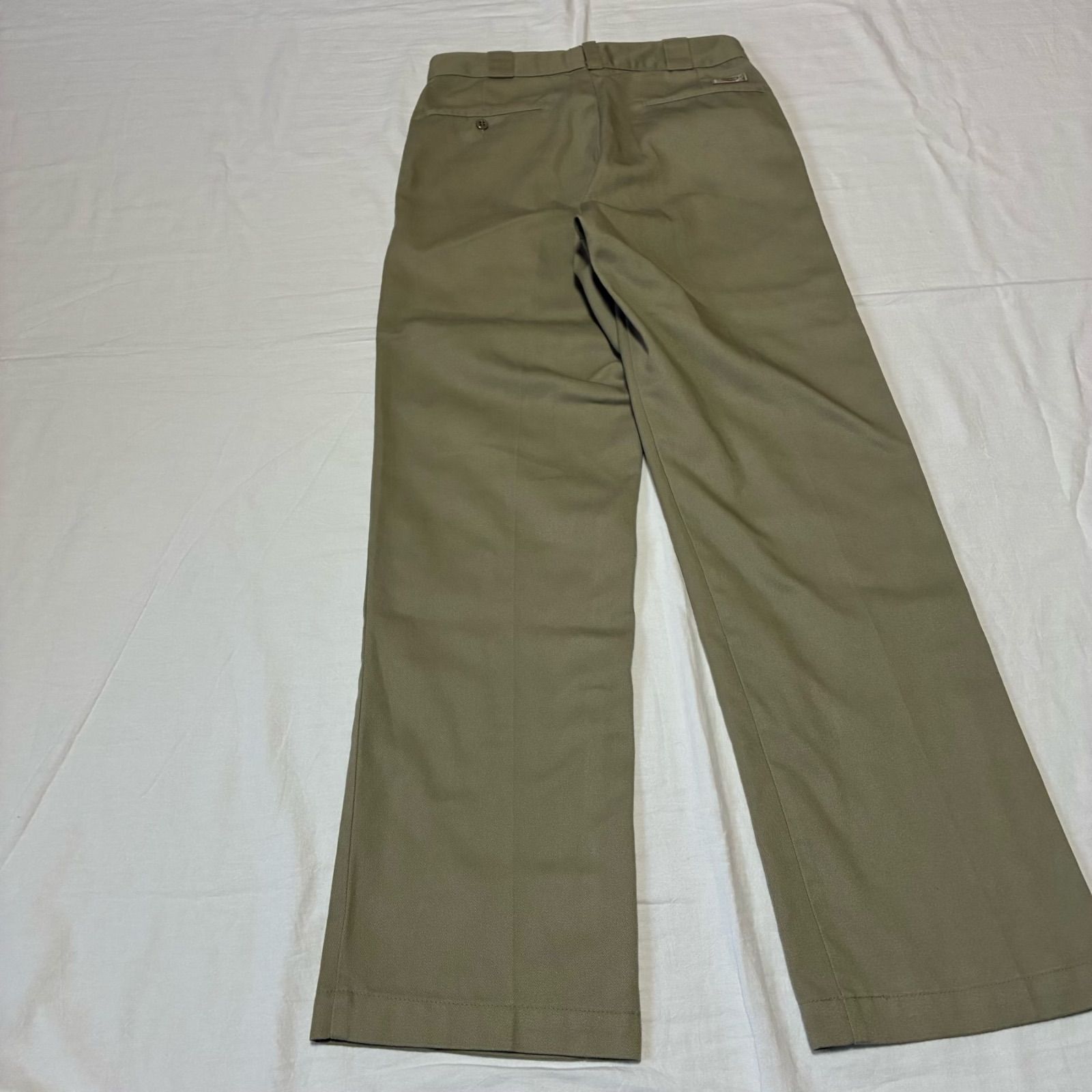 90s Dickies ディッキーズ 874 ワークパンツ 圧着タグ ベージュ USA製 talon 30×32表記