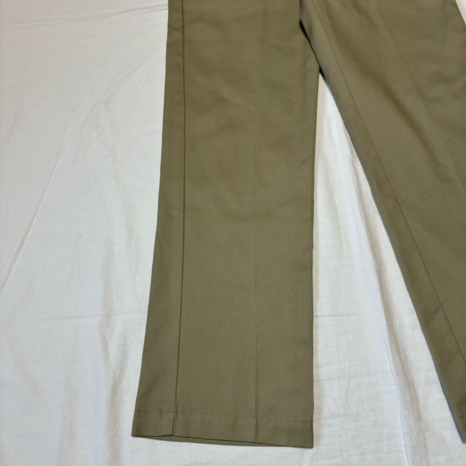 90s Dickies ディッキーズ 874 ワークパンツ 圧着タグ ベージュ USA製 talon 30×32表記