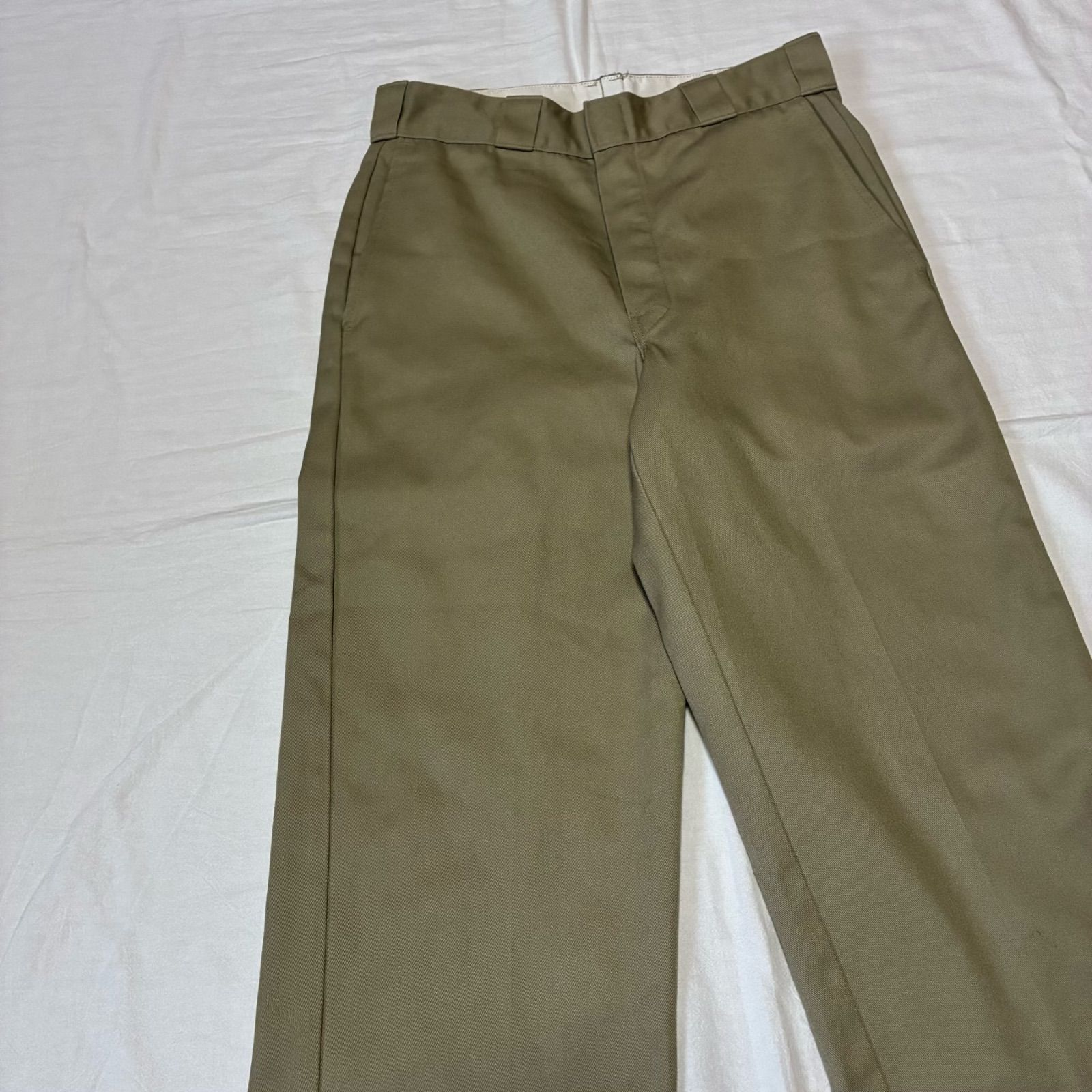 90s Dickies ディッキーズ 874 ワークパンツ 圧着タグ ベージュ USA製 talon 30×32表記