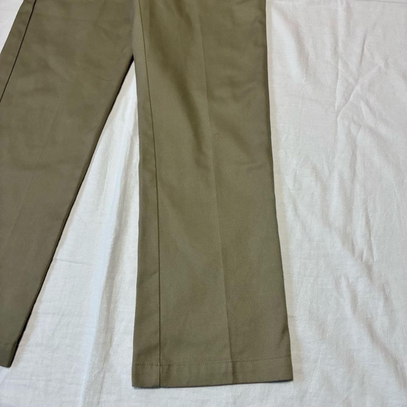 90s Dickies ディッキーズ 874 ワークパンツ 圧着タグ ベージュ USA製 talon 30×32表記