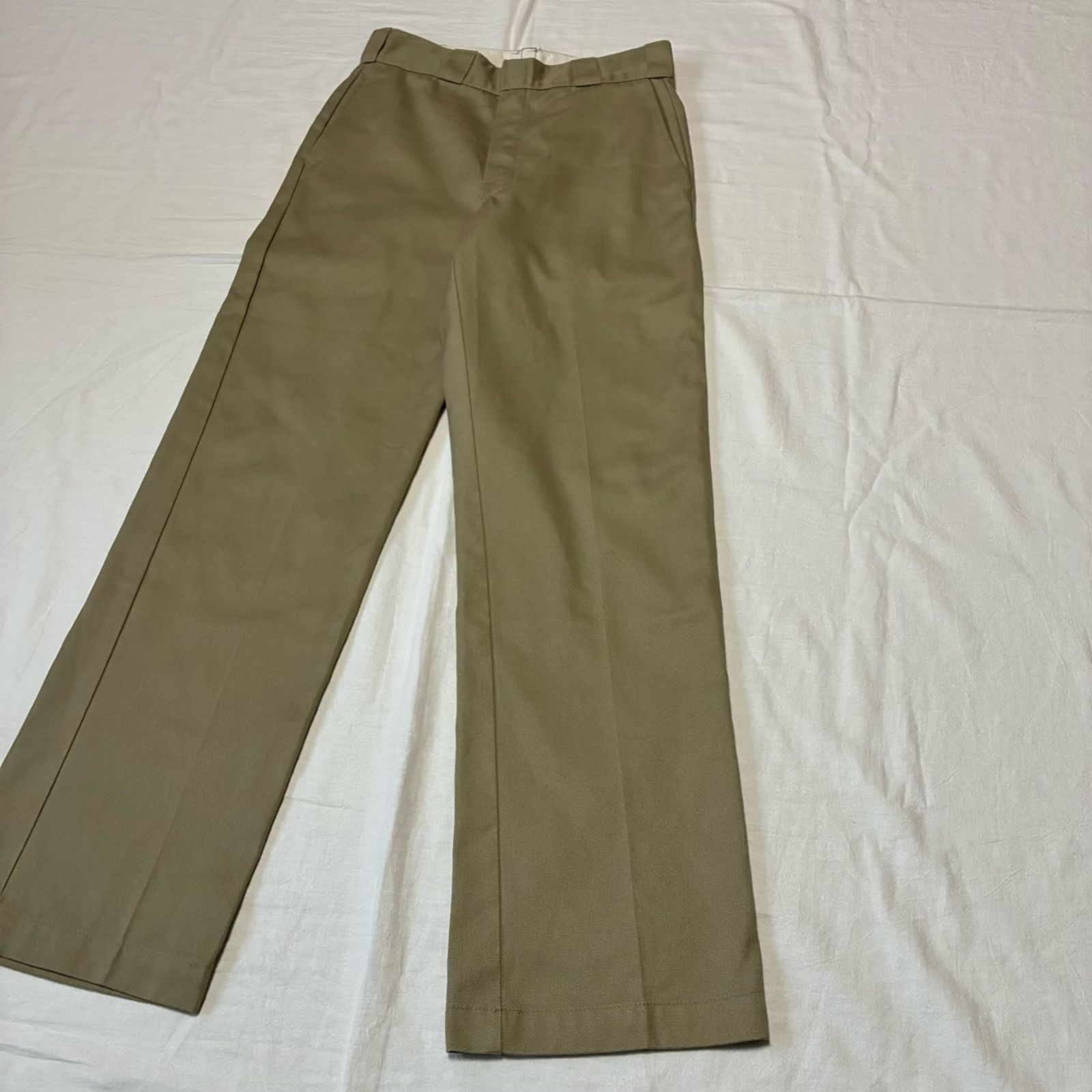 90s Dickies ディッキーズ 874 ワークパンツ 圧着タグ ベージュ USA製 talon 30×32表記