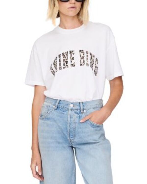 アニービン レディース トップス Tシャツ クルーネック Anine Bing Walker Crewneck Tee Ivory アイボリー
