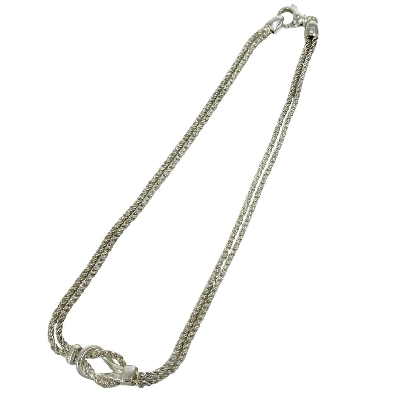 極 美品 TIFFANY&Co. ティファニー ダブルロープ センターノット