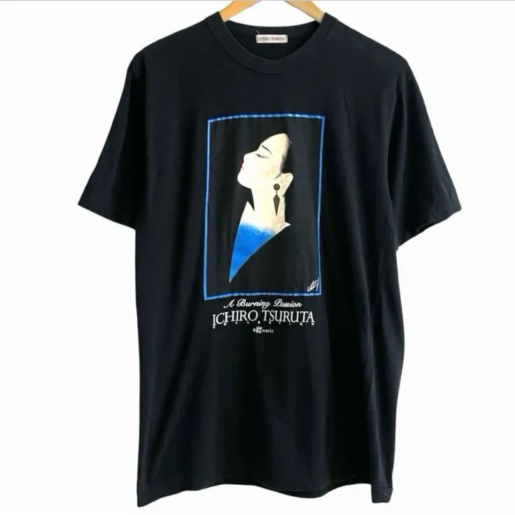 ヴィンテージ ICHIRO TSURUTA 鶴田一郎 美人画　Tシャツ