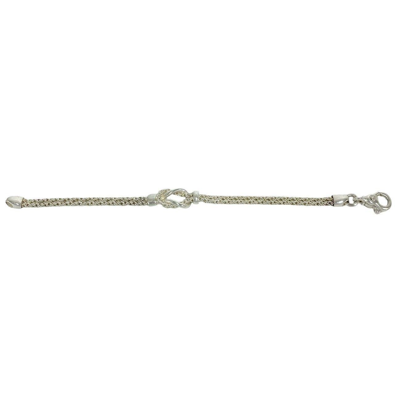（Tiffany & Co.）ダブルロープ センターノット ブレスレット925 極 美品 TIFFANY&Co. ティファニー ダブルロープ センターノット