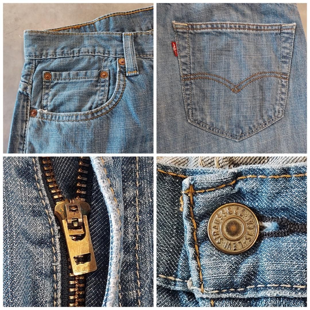 リーバイス569 Levis W34 ブルーデニム 青 古着 縦落ち 16751 - メルカリ