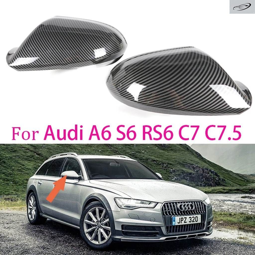カーボンサイドミラー カバー キャップ アウディ A6 C7 C7.5 4G S6 RS6 C7 C7.5 2011 2012 2013-2018用