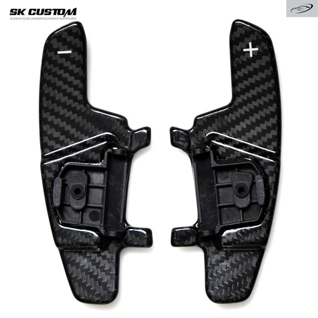 SK FOR VOLKSWAGEN VW GOLF 7 GTI R GTE GTD 2015-2020 カーボン カー ステアリングホイール シフター パドル