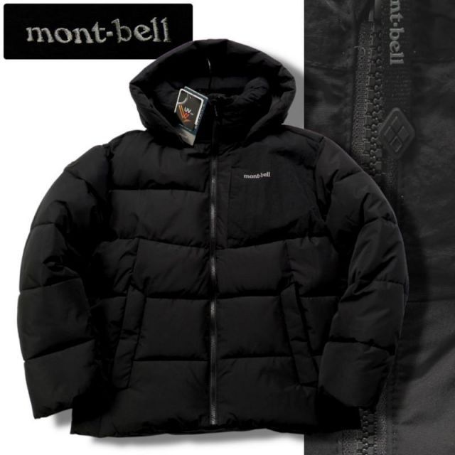 新品正規 mont-bell モンベル 撥水・防風 高機能中綿 WARM-UP HEAVY エコダウン ジャケット100(L)ブラック(BLACK) AMDJ204