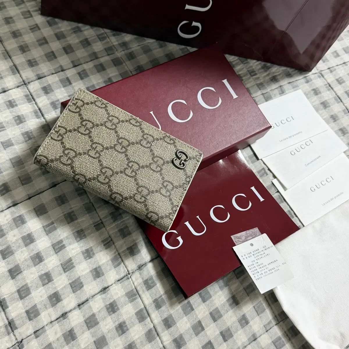 (OS) Gucci グッチ GG ロゴ オーガナイザー カードウォレット ベージュ 43,190円