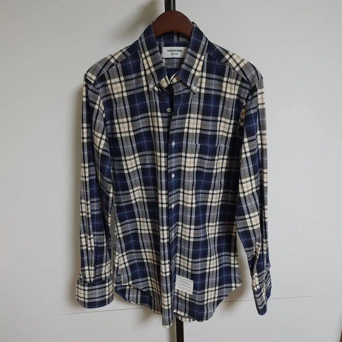 2 トム・ブラウン ブルー CHECK Oxford（オックスフォード） シャツ