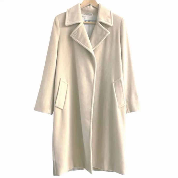 MaxMara マックスマーラ ウール アンゴラ ロングコート 40 - メルカリ