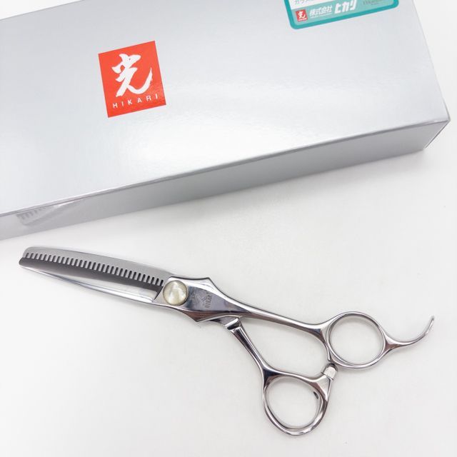 【ヒカリシザーズHIKARI光シザーHIKARI SCISSORS】C-Texturizer 729 オフセット シザー セニング 美容ハサミ すきばさみ 美容師 理容師 約70% 右利き 6インチ 中古 sc3361