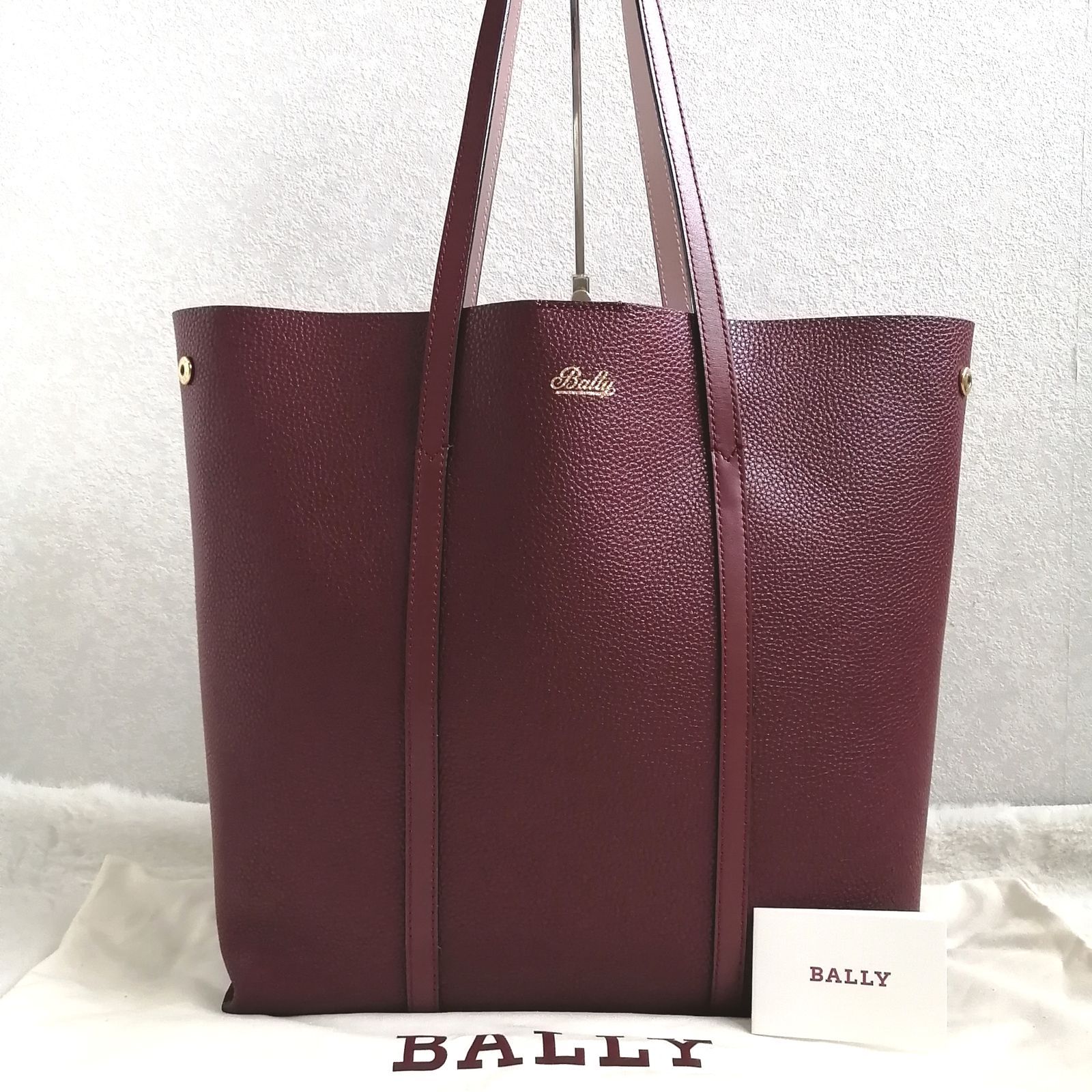バリー トートバッグ レザー A4 ビジネス ロゴ 本革 肩掛け 通勤通学 RODEO ロデオ レッド ボルドー Bally