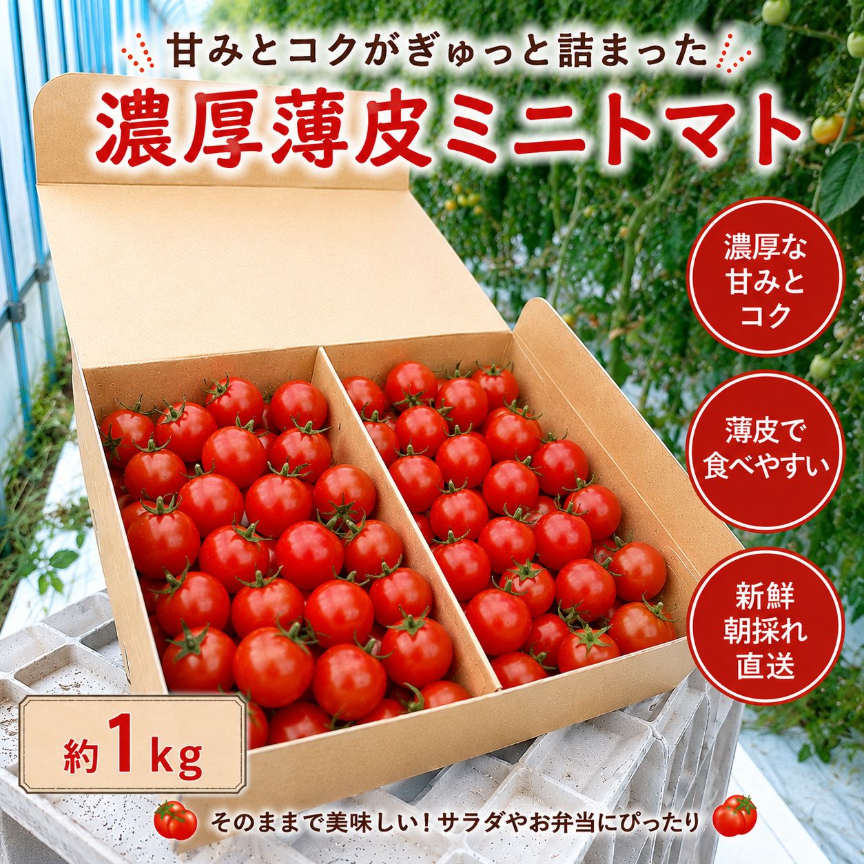 濃厚】青森県産ミニトマト 1kg - メルカリ
