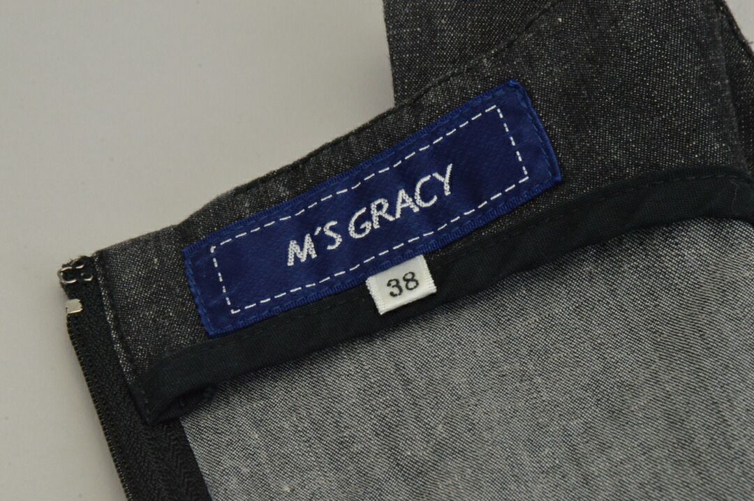 エムズグレイシー M'S GRACY ワンピース デニム ノースリーブ リボン