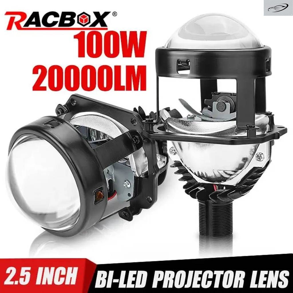 2.5インチ BI LED プロジェクターレンズ H7 H4 LED ヘッドライト ヘッドランプ 50W 6000K ホワイト ハイロービーム カーライト モバイル