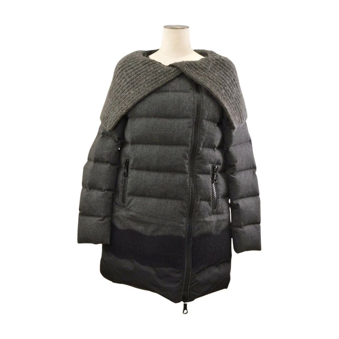 モンクレール MONCLER ダウンコート/ジャケット OCELOT GIUBBOTTO 衿ニット 00サイズ グレー レディース F-YA1219