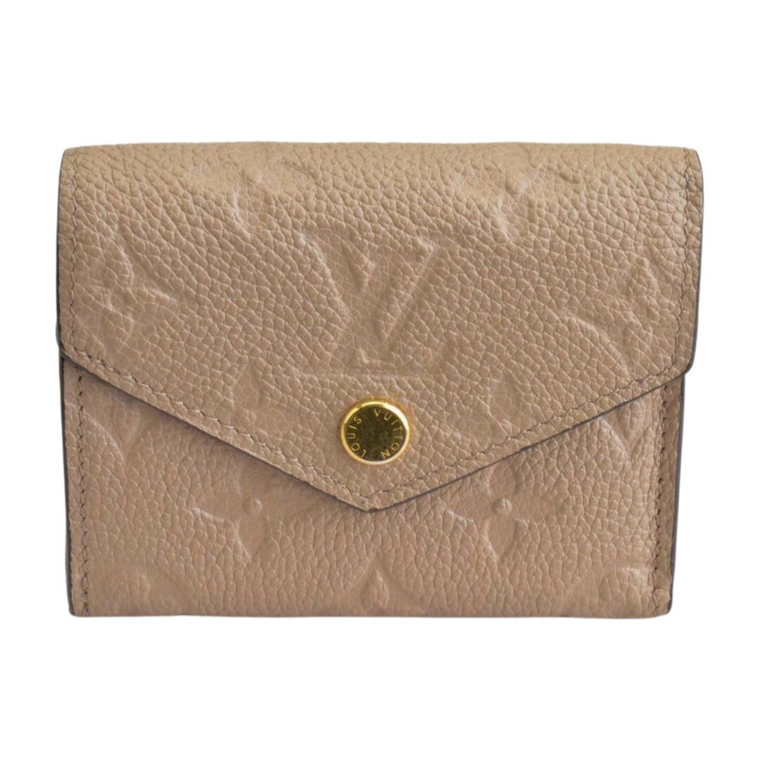 ルイヴィトン LOUIS VUITTON 財布 三つ折り モノグラムアンプラント ポルトフォイユゾエ M69800 ベージュ レディース F-YA1239