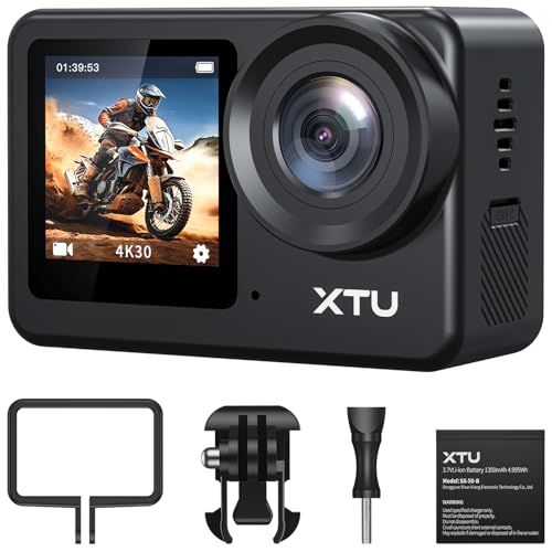 R★XTU S6 アクションカメラ 4K 20MP【Ambarella H22 CPU&SONY IMX386 センサー】アクションカム SuperSmooth手ぶれ補正4.0 スポーツカメラ 外部マイク対応 縦向き撮影 WiFi搭載 音声制 1a64cd47