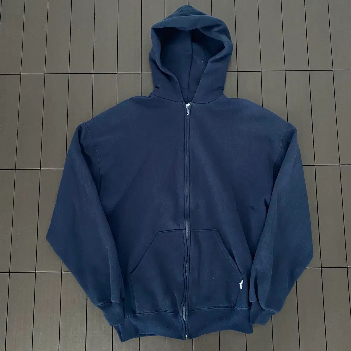 (XL) 90s ヴィンテージ ラッセル WHO ジップアップ フーディー ネイビー 18,788円