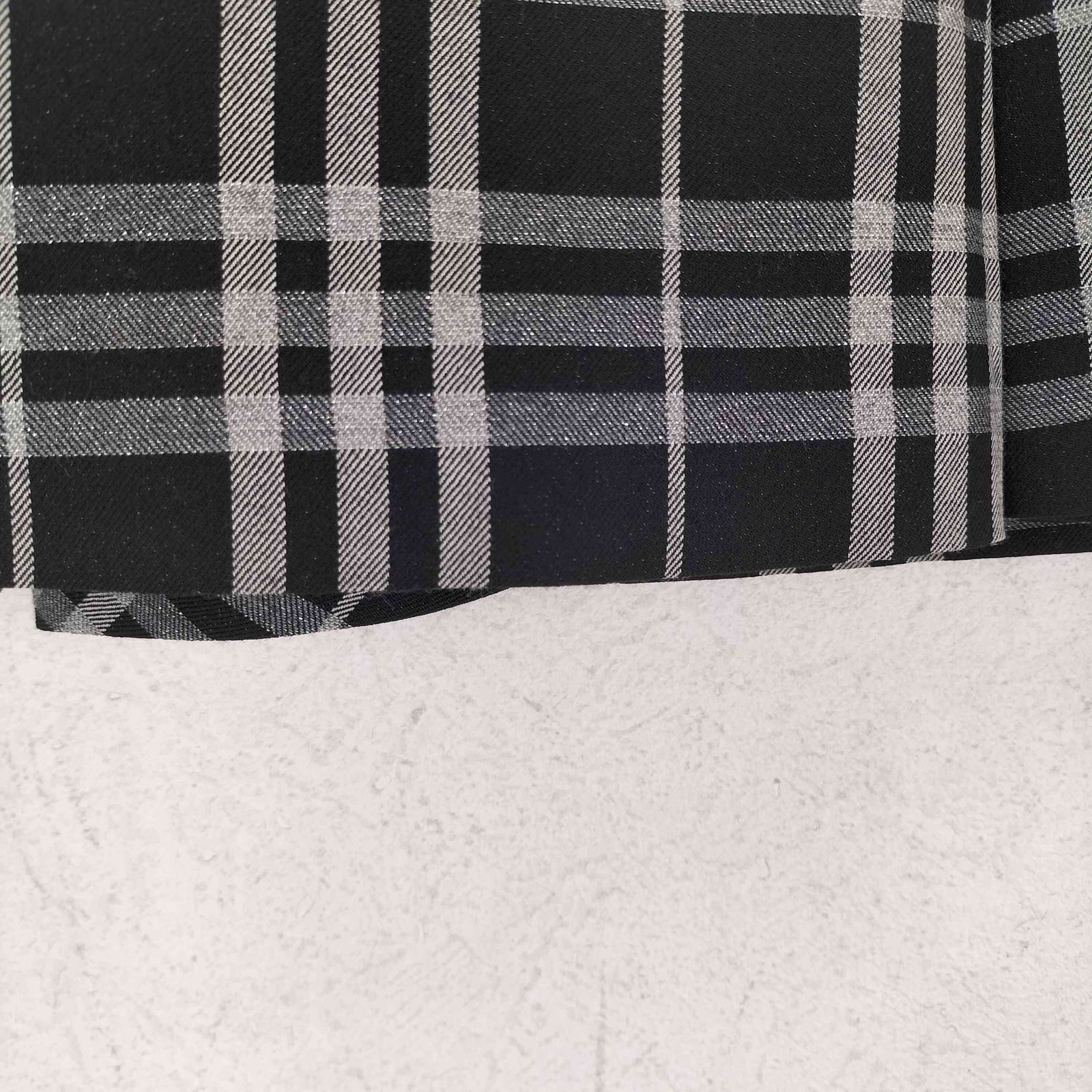 BURBERRY LONDON プリーツ スカート 36 38 シルク混 ラメ バーバリーロンドン BURBERRY LONDON ラメ チェック ミディ丈プリーツ