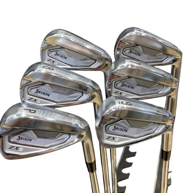 【中古】 ダンロップ SRIXON ZX5 Mk II 6S アイアンセット IR 純正特注シャフト (フレックスS) メンズ 男性用 右利き 右用 Cランク ゴルフクラブ
