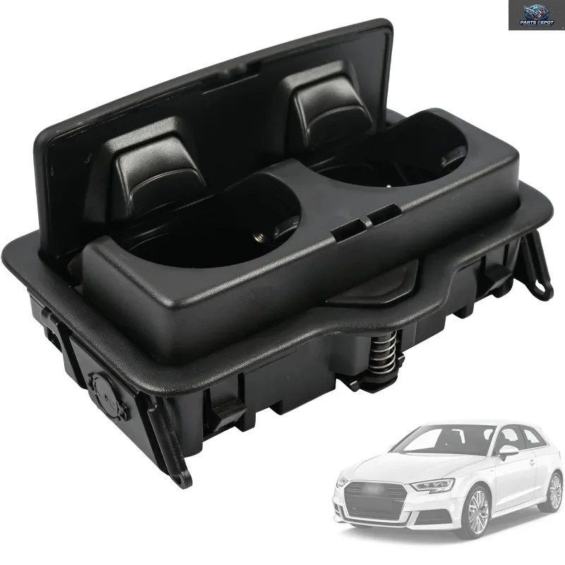 インテリア リアシート アームレスト センターコンソール カップ ドリンクホルダー トリム アウディ Q5 FY SQ5 RSQ5 Q7 4M SQ7 RSQ7 Q3 A3