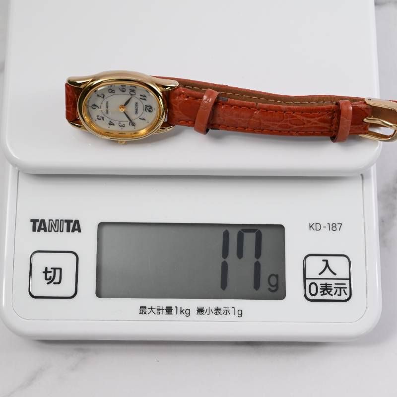 CITIZEN シチズン REGUNO レグノ ソーラー腕時計 レディース オーバルケース ゴールド×レザーベルト きれいめ 上質 大人カジュアル 動作確認済み