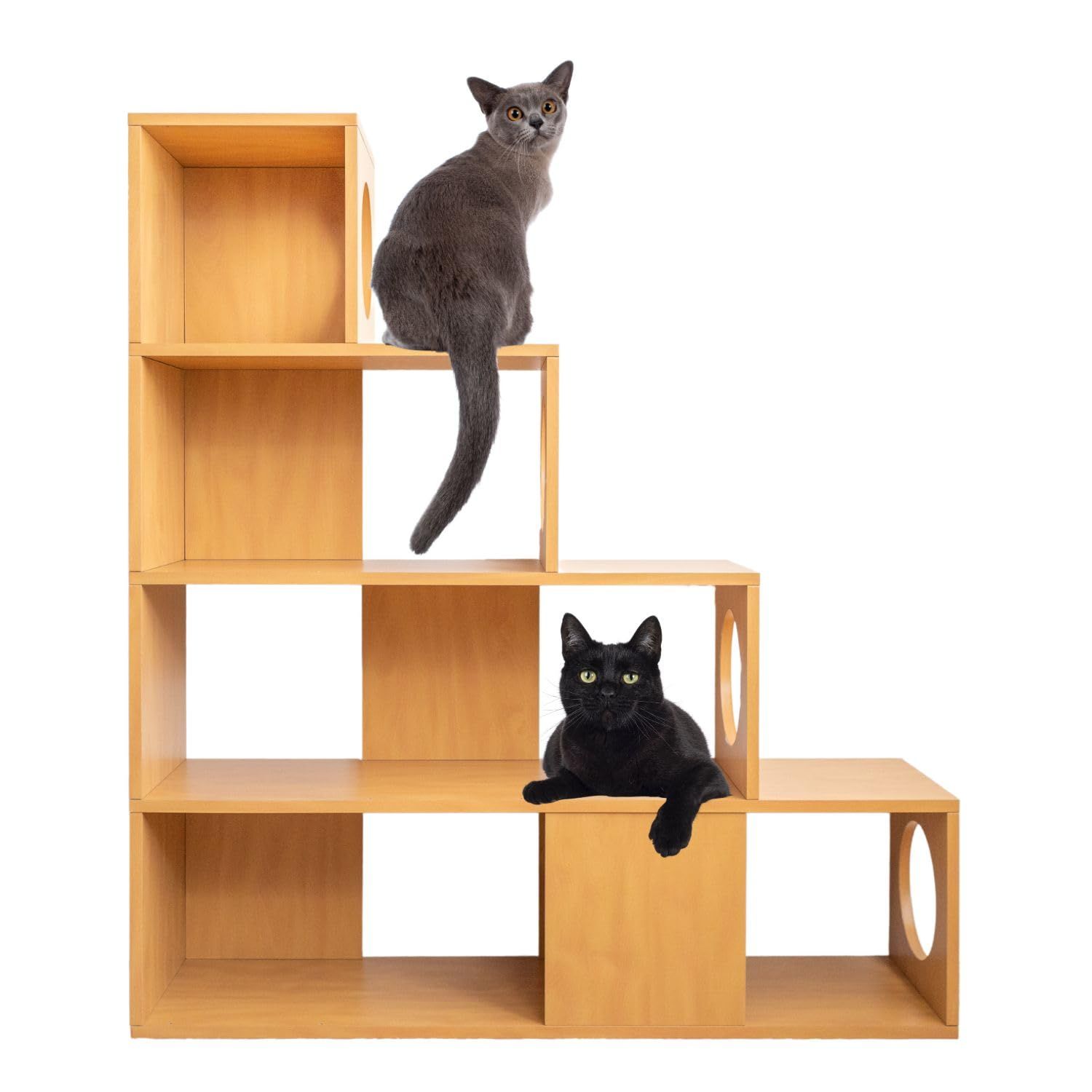 キャットタワー シェルフ 4段 猫 家具 撥水加工あり 棚 軽量 耐久性 組み立て簡単 工具不要 選べる3サイズ