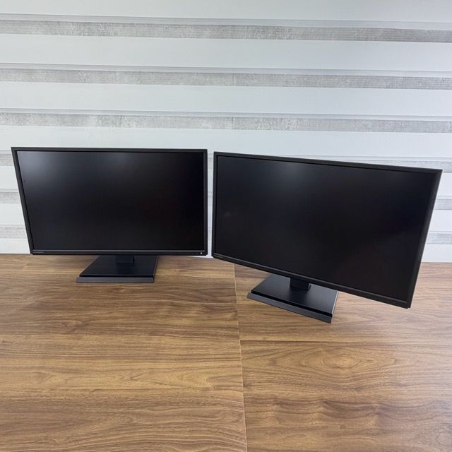 アイオーデータ 23.8インチ 液晶モニター 2台セット 電源コード付 【中古】動作保証 IODATA LCD-AH241EDB-B ディスプレイ PC用品/517478