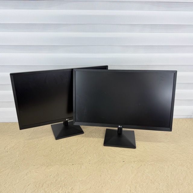 【中古】LG ディスプレイ・モニター＆ケーブル一式 中古】LG 24型 フルHD 2台セット 動作保証 - メルカリ