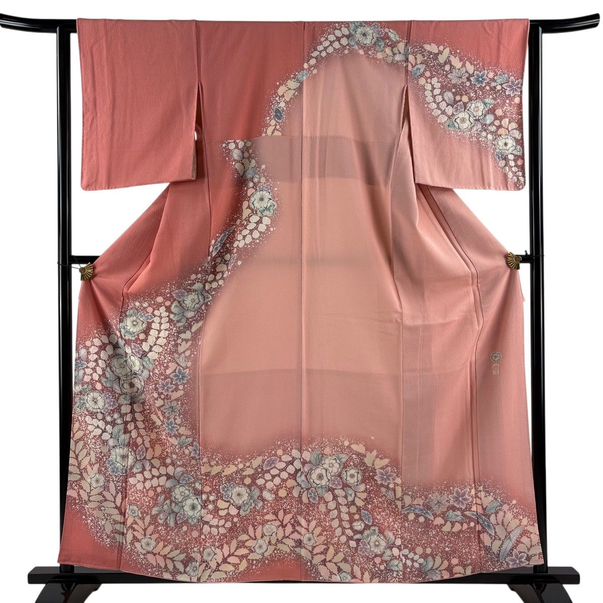 美品】 訪問着 身丈159.5cm 裄丈63cm S 袷 翠山工房 落款 辻が花