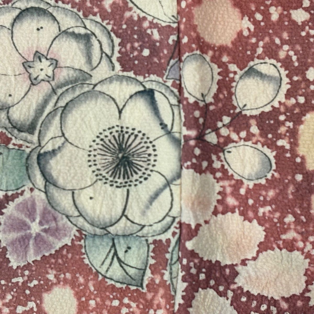 美品】 訪問着 身丈159.5cm 裄丈63cm S 袷 翠山工房 落款 辻が花